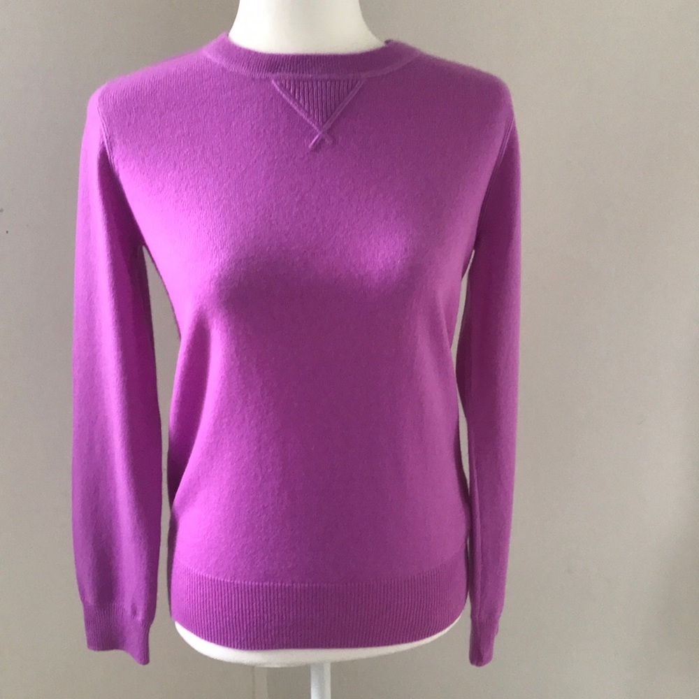 Crewcuts Purple Cashmere  Crew Neck Sweater Girl’s sz 14